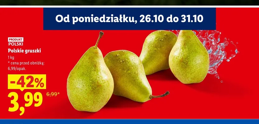 Gruszki polskie promocja w Lidl