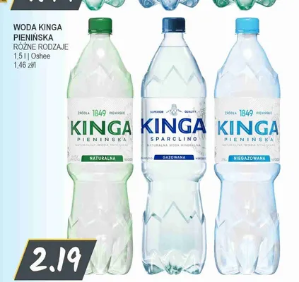 Woda Kinga Pienińska promocja w Słoneczko