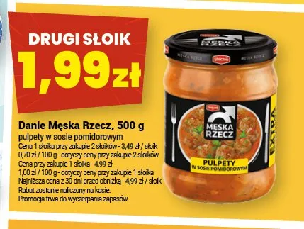 Danie Męska Rzecz pulpety w sosie pomidorowym promocja w Twój Market