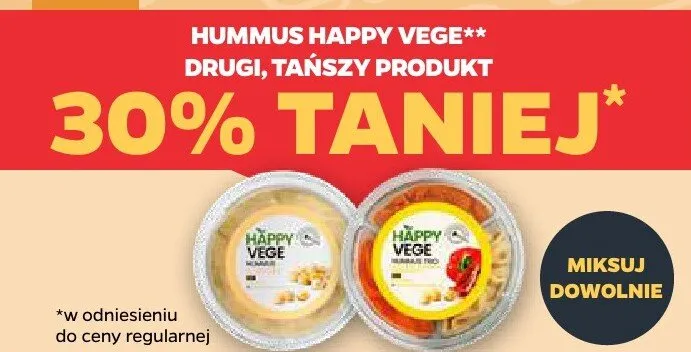 Hummus Happy Vege promocja w Netto