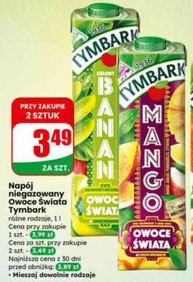 Napój niegazowany owocowy różne rodzaje promocja w Dino