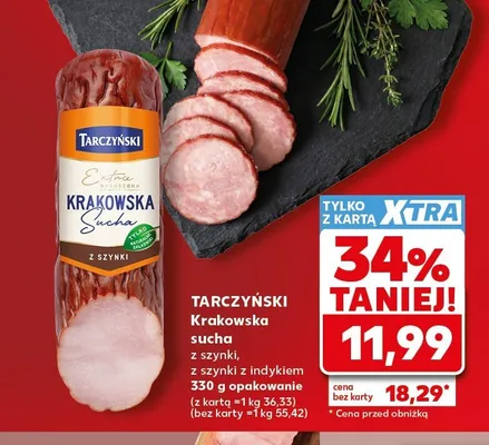 Krakowska sucha z szynki Tarczyński promocja w Kaufland