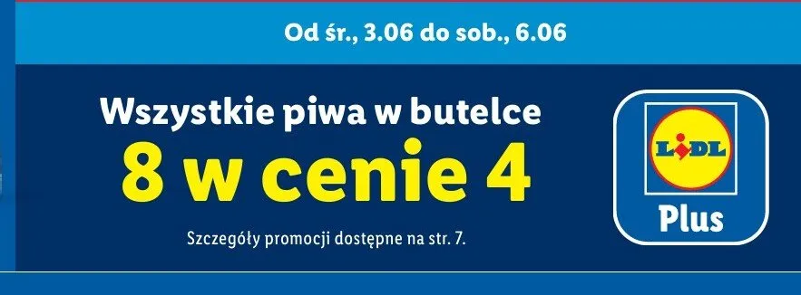Piwo w butelce promocja w Lidl