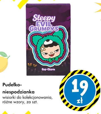Pudełko-niespodzianka wisiorki do kolekcjonowania Sleepy Evil Grumpys promocja w Tedi