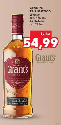 Whisky Grant's Triple Wood promocja w Kaufland