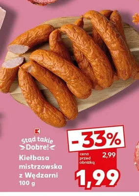 Kiełbasa mistrzowska z Wędzarni Stąd Takie Dobre! promocja w Kaufland