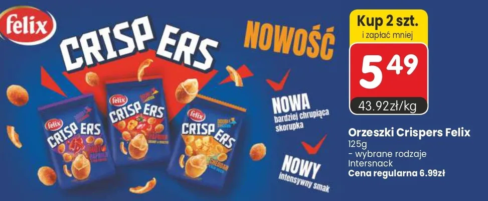 Orzeszki Crispers Felix promocja w Market Point