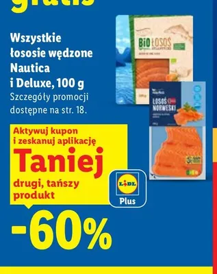 Łosoś wędzony bio Nautica promocja w Lidl