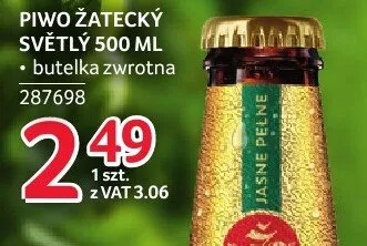 Piwo Żatecký Světlý butelka zwrotna 287698 promocja w Selgros