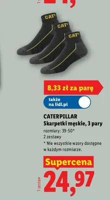 Skarpetki męskie Caterpillar 3-pak promocja w Lidl