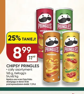 Chipsy Pringles promocja w Chata Polska