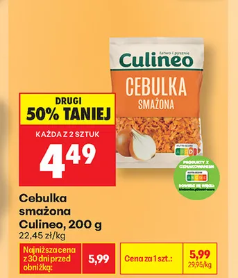 Cebulka smażona Culineo promocja w Biedronka