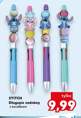 Długopis ozdobny z koralikami Stitch promocja w Kaufland