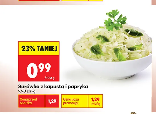 Surówka z kapustą i papryką promocja w Biedronka