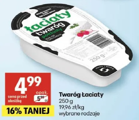 Twaróg Łaciaty promocja w Delikatesy Centrum