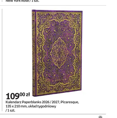 Kalendarz Paperblanks 2026/2027 Picaresque 135x210 mm promocja w Empik