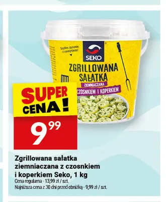 Zgrillowana sałatka ziemniaczana z czosnkiem i koperkiem Seko promocja w Twój Market