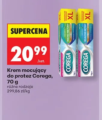 Krem mocujący do protez Corega Mocno Miętowy promocja w Biedronka