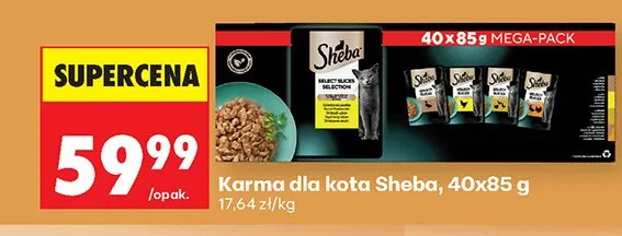 Karma dla kota Sheba Select Slices Selection promocja w Biedronka