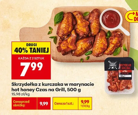 Skrzydełka z kurczaka w marynacie hot honey Czas na Grill promocja w Biedronka