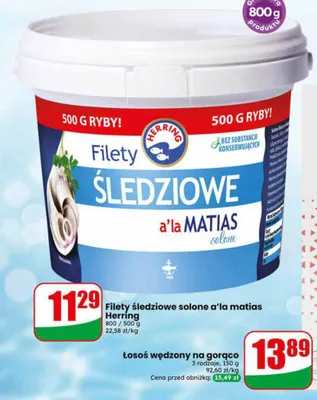 Filety śledziowe solone a'la matias Herring promocja w Dino