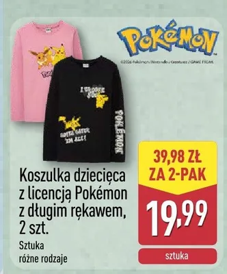 Koszulka dziecięca z licencją z długim rękawem, 2 szt. promocja w Aldi