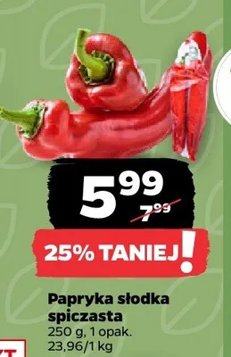 Papryka słodka spiczasta, 250 g promocja w Netto