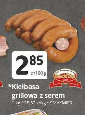Kiełbasa grillowa z serem Smakmięs promocja w Marketvita
