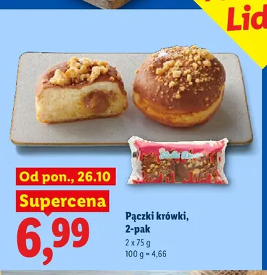 Pączki krówki Słodki Duet 2-pak promocja w Lidl