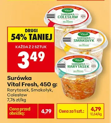 Surówka Rarytasek, Smakołyk lub Colesław promocja w Biedronka