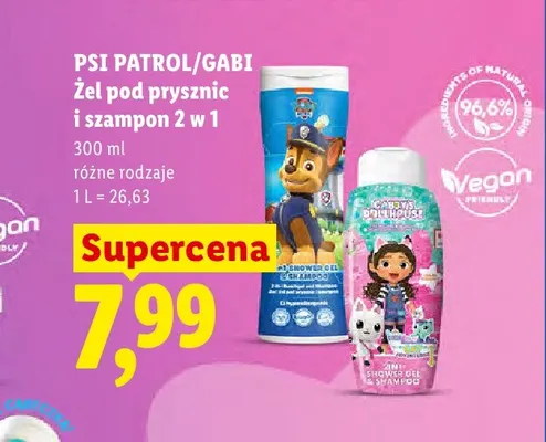 Żel pod prysznic i szampon 2 w 1 Psi Patrol promocja w Lidl
