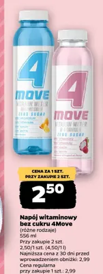 Napój witaminowy bez cukru 4Move B-Formula promocja w Netto