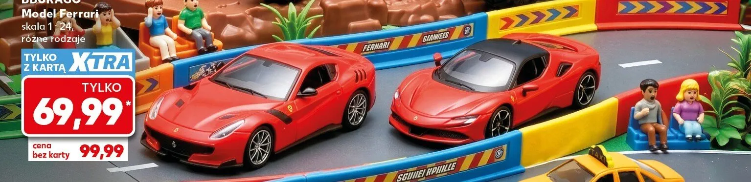 Model Ferrari BBURAGO skala 1:24 promocja w Kaufland