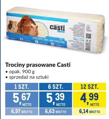 Trociny prasowane Casti promocja w Makro