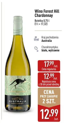 Wino Forest Hill Chardonnay promocja w Aldi