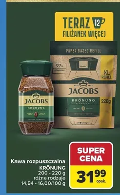 Kawa rozpuszczalna Jacobs Krönung promocja w Carrefour