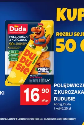 Polędwiczki z kurczaka Dudusie Duda promocja w Chorten