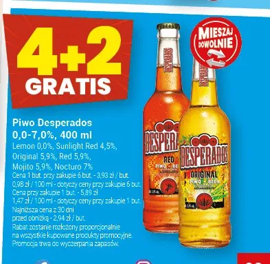 Piwo Desperados Mojito promocja w Twój Market