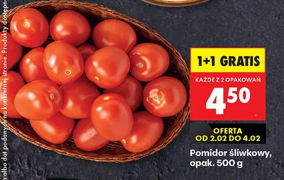 Pomidor śliwkowy promocja w Biedronka
