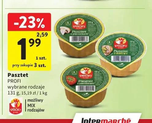 Pasztet z pieczarkami Profi promocja w Intermarche