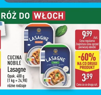 Lasagne Cucina Nobile promocja w Aldi