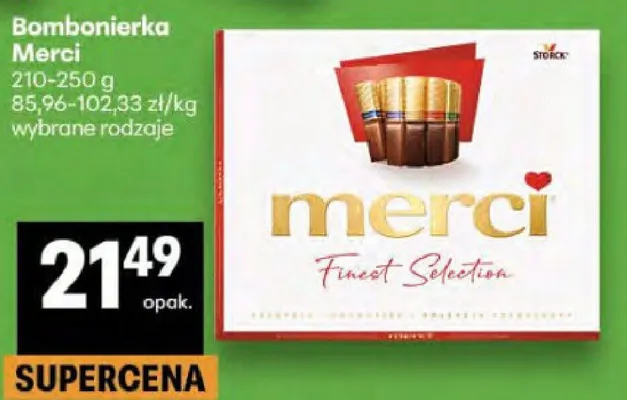 Bombonierka Merci Finest Selection promocja w Delikatesy Centrum