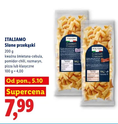 Słone przekąski rozmaryn Italiamo promocja w Lidl