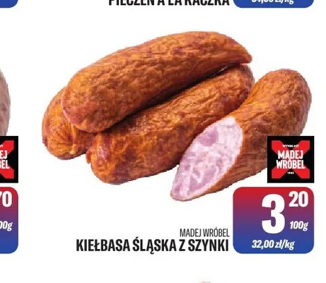 Kiełbasa śląska z szynki Madej Wróbel promocja w Tomi Markt