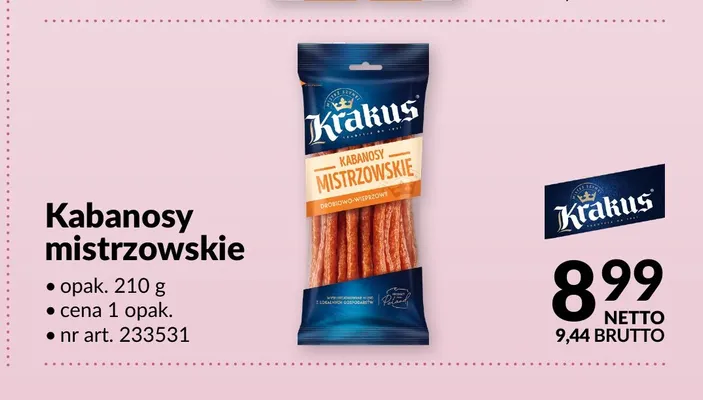 Kabanosy mistrzowskie Krakus promocja w Makro