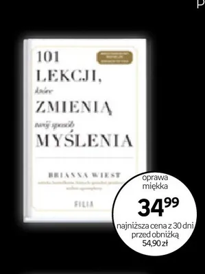 Książka 101 lekcji które zmienią twój sposób myślenia Brianna Wiest promocja w Empik