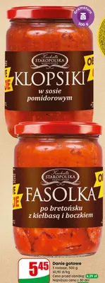 Danie gotowe Klopsiki w sosie pomidorowym  promocja w Dino