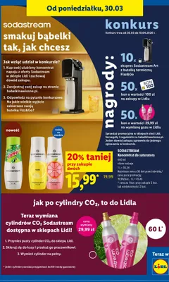 Koncentrat do saturatora różne rodzaje Sodastream promocja w Lidl