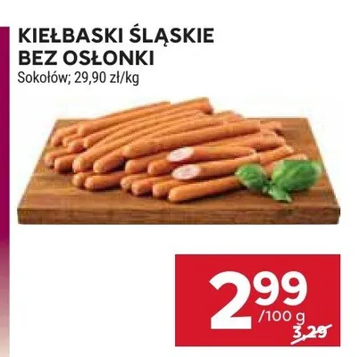 Kiełbaski śląskie bez osłonki promocja w Stokrotka