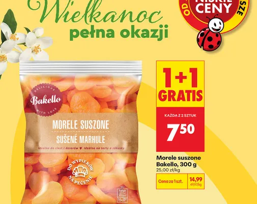 Morele suszone promocja w Biedronka